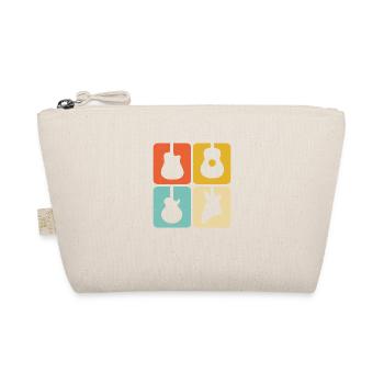 Vintage Guitar Pick Guitarist Gift - Organic Pouch - nature - Front