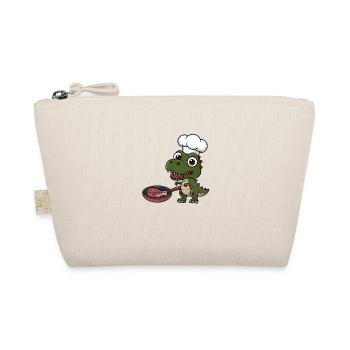 T-Rex Dinosaur Kids Tshirt - Organic Pouch - nature - Front