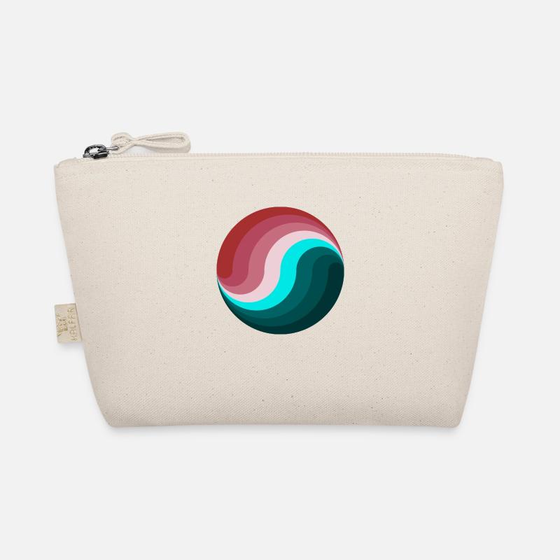 Vague encirclée rose et vert Trousse biologique