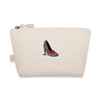 High Heels – Scottish Check Pattern - Organic Pouch - nature - Front