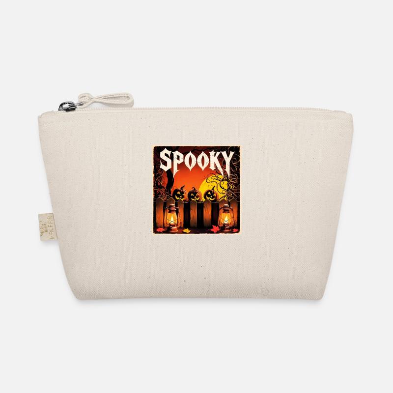 spooky Halloween pumpkins and lanterns Organic Pouch