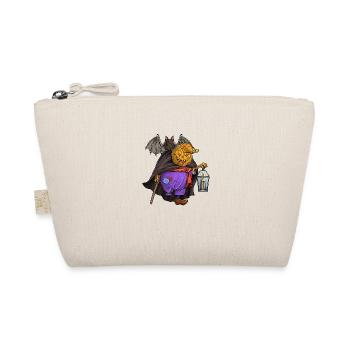 Pumpkin with the bat. A fun Halloween - Organic Pouch - nature - Front