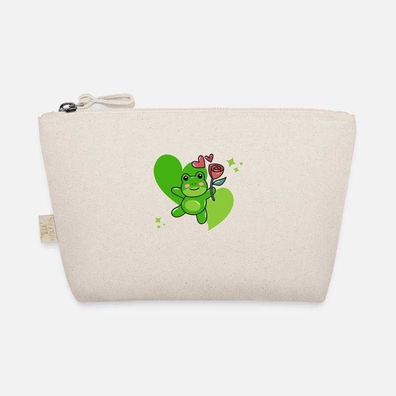 Frog with a Rose Organic Pouch