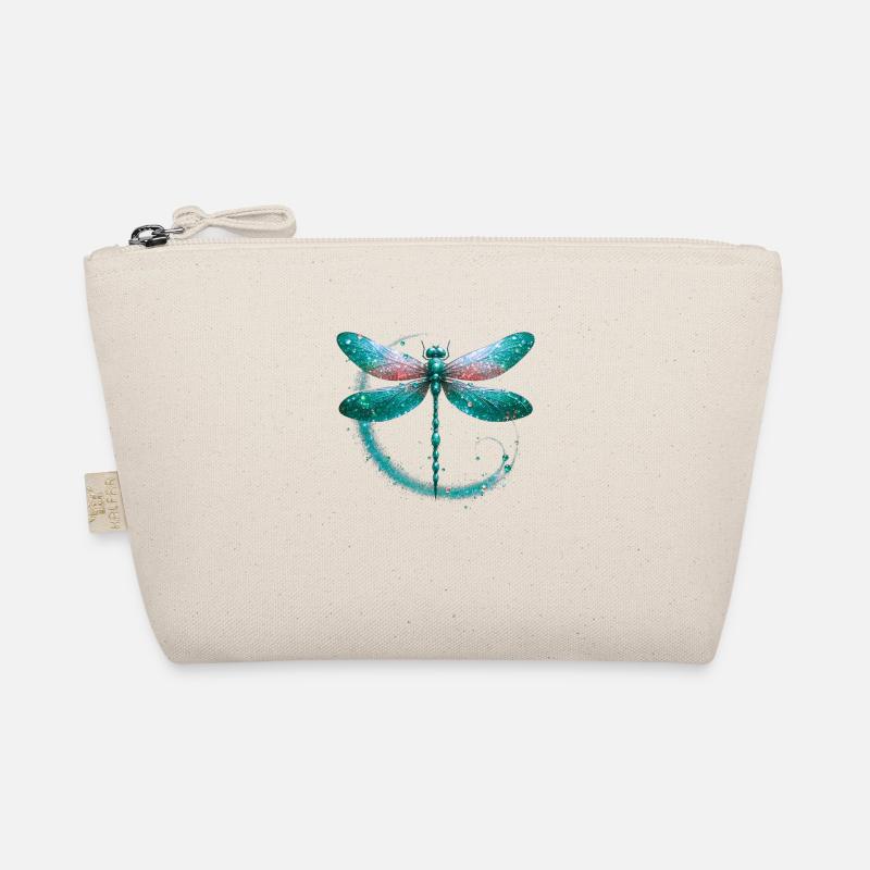 Sparkly Dragonfly - Organic Pouch - nature