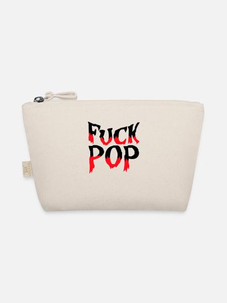 Fuck Pop Charts Musique Heavy Metal Hard Rock Amour - Trousse biologique - nature - Devant