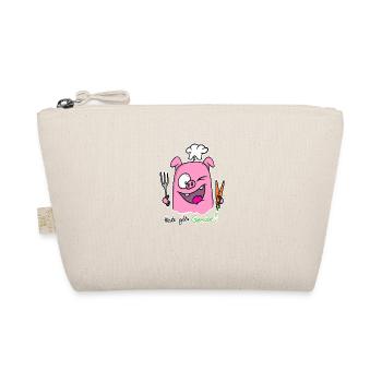 Vegan Power Pig - Heute gibts Gemüse :) - Bio-Täschchen - Natur - Vorne