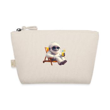 Yeti Monster in Sun Chair - Organic Pouch - nature - Front