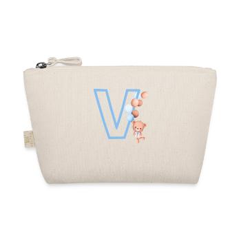 Lettre v bleue ours - Trousse biologique - nature - Devant