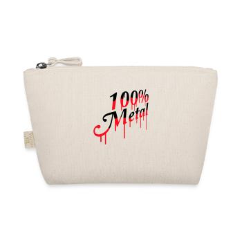 100 % Prozent Metal Musik Stempel Graffiti Tropfen - Bio-Täschchen - Natur - Vorne