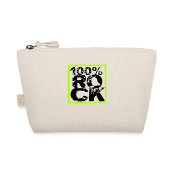 100 % Prozent Rock Heavy Metal Musik Text Logo Fun - Bio-Täschchen - Natur - Vorne