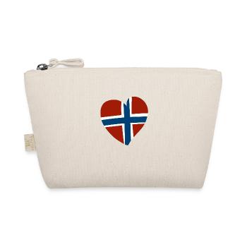 Norwegen Herz - Bio-Täschchen - Natur - Vorne