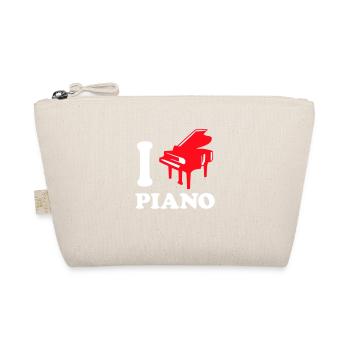 I Love Piano Piano Heart Music Instrument Love - Organic Pouch - nature - Front