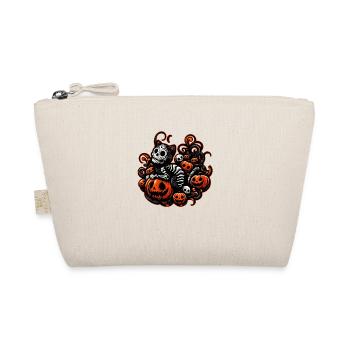 Spooky Cat and Pumpkins - Organic Pouch - nature - Front