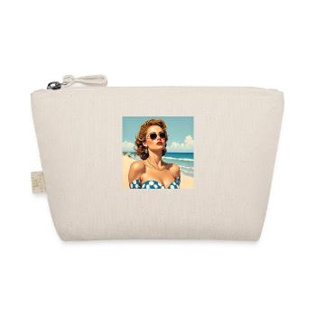 Das Model am Strand - Bio-Täschchen - Natur - Vorne