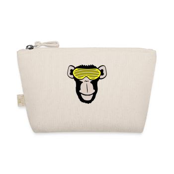 Funky Sonnenbrille Gorilla Cooler Party Affe Spaß - Bio-Täschchen - Natur - Vorne