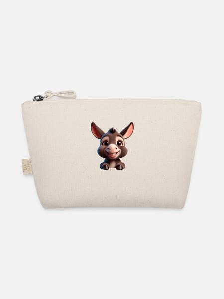 Baby Donkey Esel Mule - Bio-Täschchen - Natur - Vorne