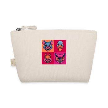 smile hardcore animals mouse duck owl halloween - Organic Pouch - nature - Front