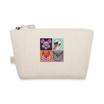 Pop Art Swan Mouse Squirrel Owl Smile - Organic Pouch - nature - Front