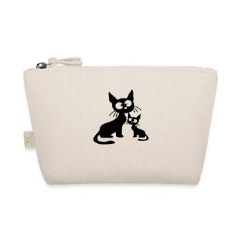 Chat fou Maman Papa Chaton Enfant Chaton Fun - Trousse biologique - nature - Devant
