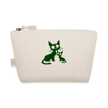 Chat fou Maman Papa Chaton Enfant Chaton Fun - Trousse biologique - nature - Devant