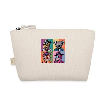 Pop Art Colorful Suits Vulture Flamingo Lynx Koala - Organic Pouch - nature - Front