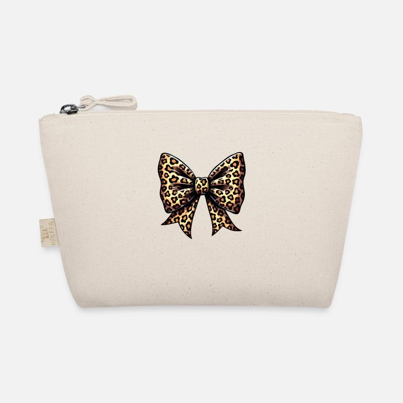 LARGE BOW WITH LEOPARD TREND Organic Pouch