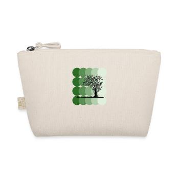 Silhouette Tree with Green Circles Art - Organic Pouch - nature - Front