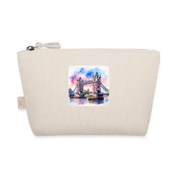 Tower Bridge Watercolour Art - Vibrant London Land - Organic Pouch - nature - Front
