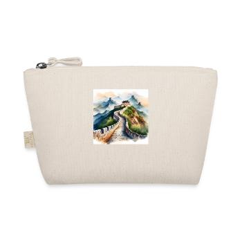 Colourful Great Wall of China Scenic Illustration - Organic Pouch - nature - Front