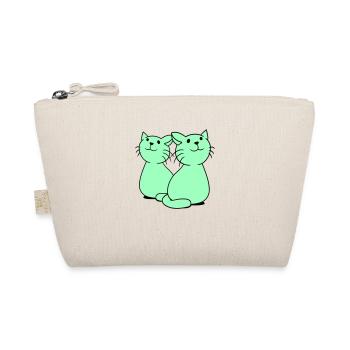 Deux chats heureux 2 amis Couple Équipe Couple - Trousse biologique - nature - Devant