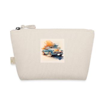 Vintage Classic Car Illustration - Organic Pouch - nature - Front