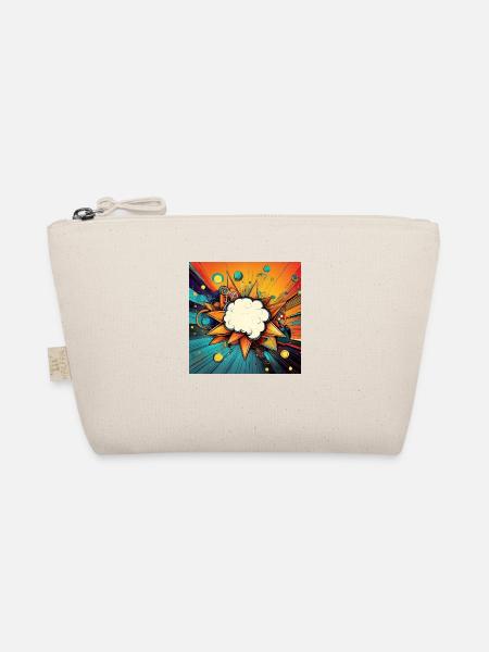 Vibrant Abstract Explosive Cloud Design - Organic Pouch - nature - Front