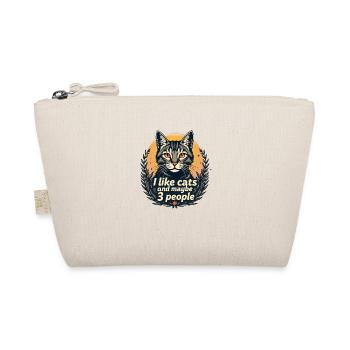 I like cats and maybe 3 people - Organic Pouch - nature - Front