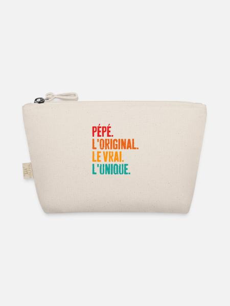 Opa Das Original Das Echte Das Einzigartige Geschenk - Bio-Täschchen - Natur - Vorne
