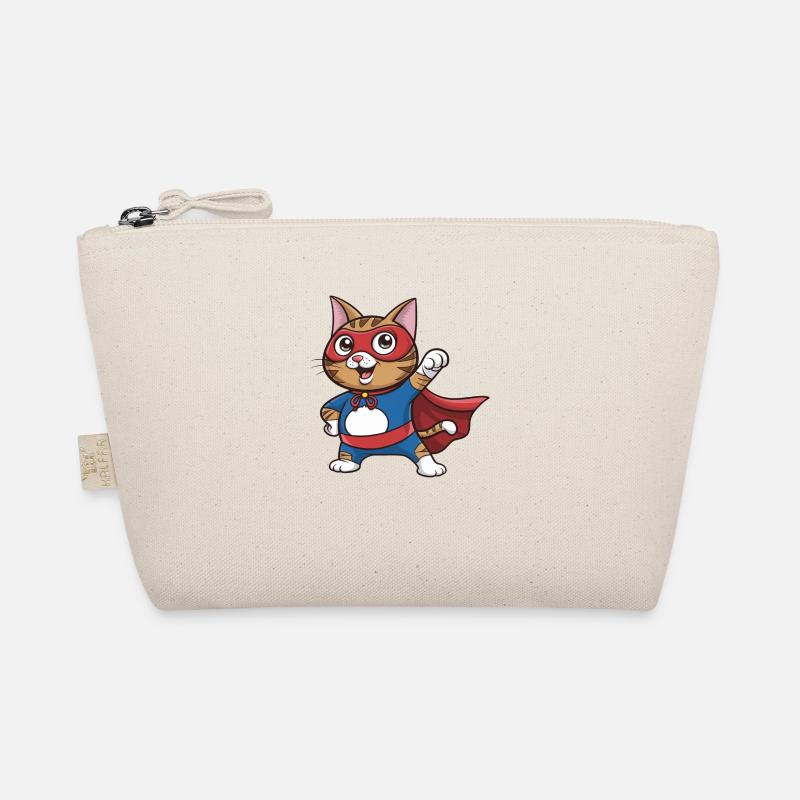 Katze im Superhelden-Umhang Bio-Täschchen