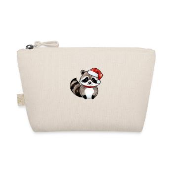 Raccoon Christmas Watercolors - Organic Pouch - nature - Front