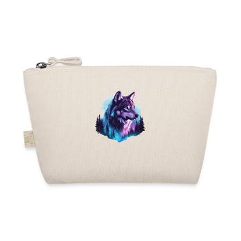 Wolf Northern Lights Forest Nature - Organic Pouch - nature - Front