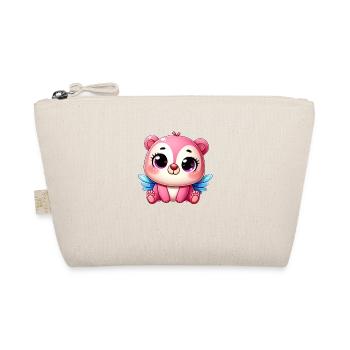 Pink Fairy Bear - Cute and Magical - Organic Pouch - nature - Front