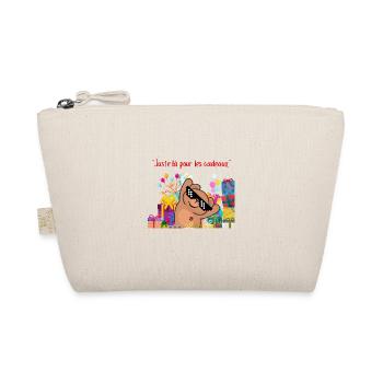 "Juste là pour les cadeaux" - Trousse biologique - nature - Devant