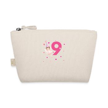 9th Birthday Pink Fairy - Organic Pouch - nature - Front