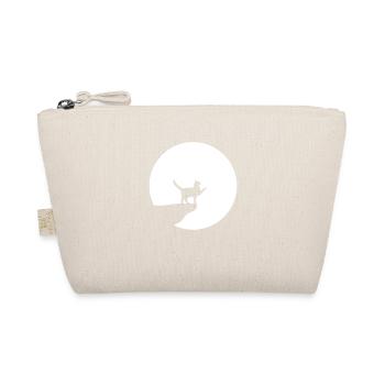 Cat Moon Cliff At Night Werewolf Round Howling Funny - Organic Pouch - nature - Front