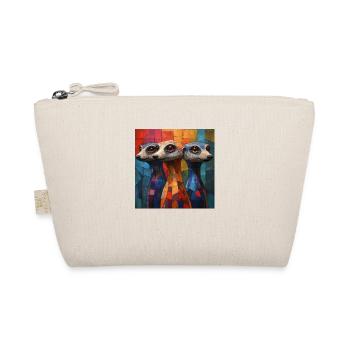 Cubist Meerkats - Organic Pouch - nature - Front