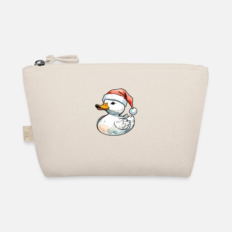Duck Christmas Drawing Organic Pouch