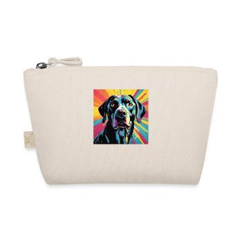 Retro Pop Art Black Labrador - Organic Pouch - nature - Front