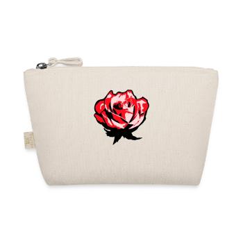 Pretty Beautiful Rose Blossom Leaf Roses Romantic - Organic Pouch - nature - Front