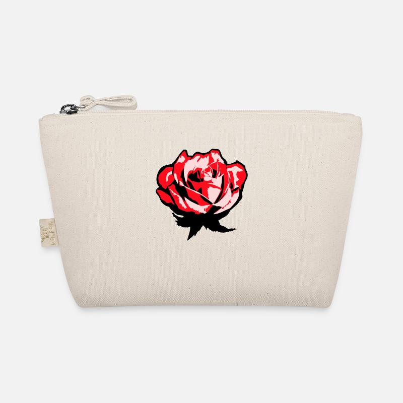 Pretty Beautiful Rose Blossom Leaf Roses Romantic Organic Pouch