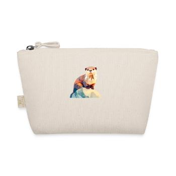 Playful Otter on Rugged Rock - Organic Pouch - nature - Front