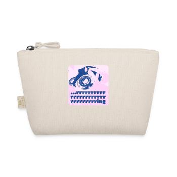 Retro Phone - "Rrrrrrring" - Organic Pouch - nature - Front