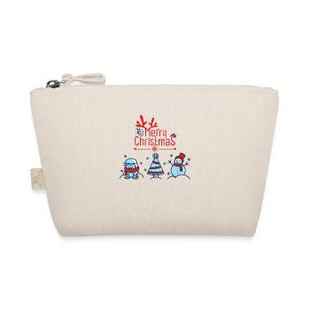 Joyeux Noël en lettres rouges - Trousse biologique - nature - Devant