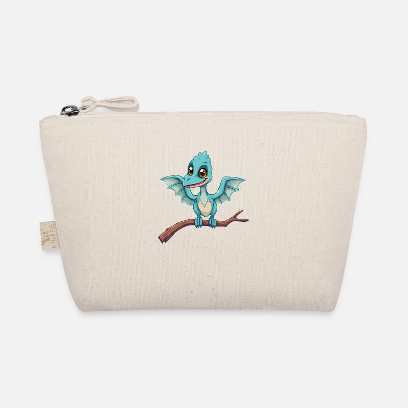 Mystical Blue dinosaur Takes Flight Organic Pouch